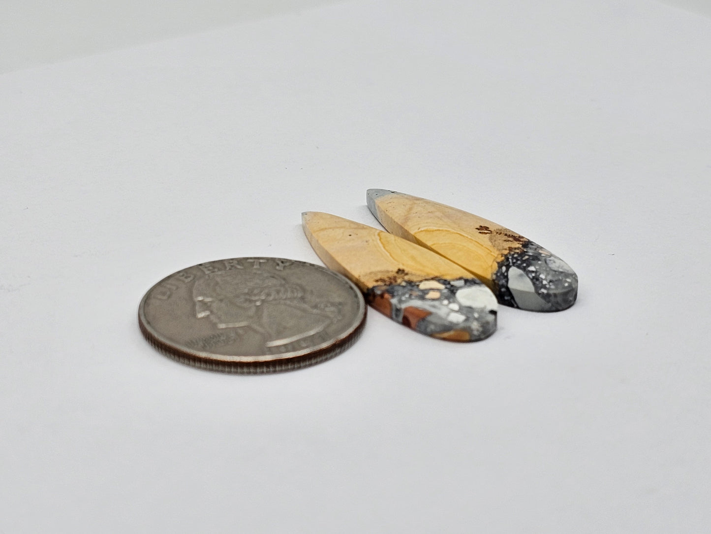 Maligano Jasper cabochon pair