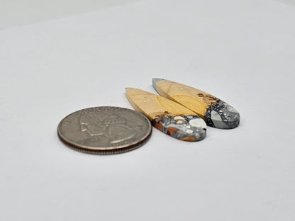 Maligano Jasper cabochon pair