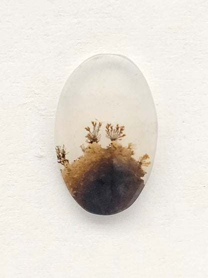 Scenic Dendritic Agate Cabochon – Natural Landscape Stone