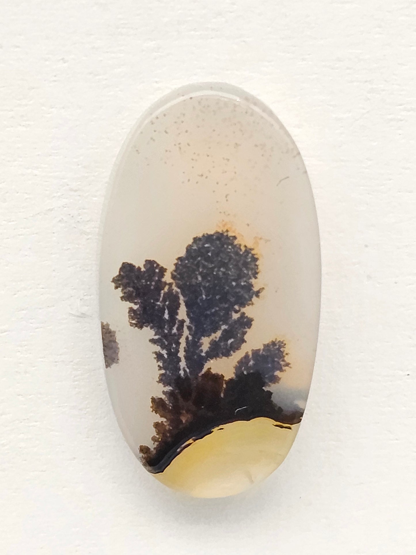 Scenic Dendritic Agate Cabochon – Natural Landscape Stone
