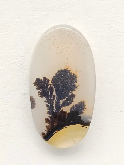 Scenic Dendritic Agate Cabochon – Natural Landscape Stone
