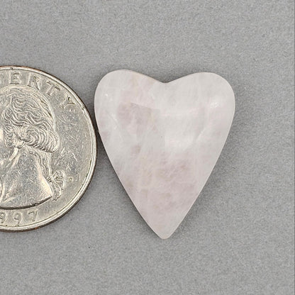 Rose Quartz Geometric Heart Cabochon