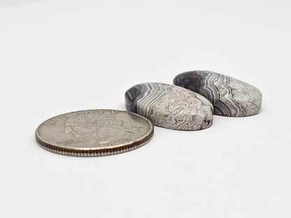 Mexican Crazy Lace Agate Pair Cabochons