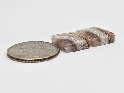 Mexican Crazy Lace Agate Pair Cabochons