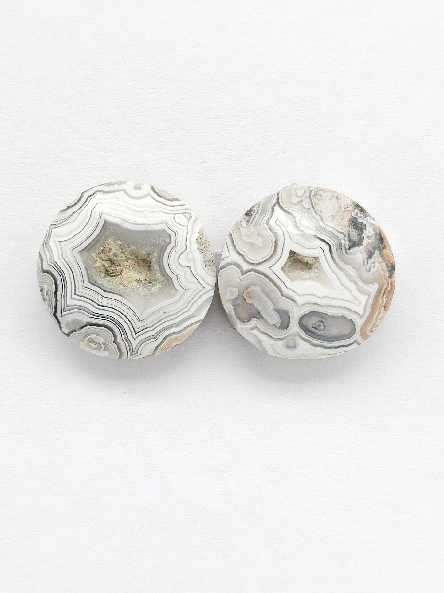 Mexican Crazy Lace Agate Pair Cabochons