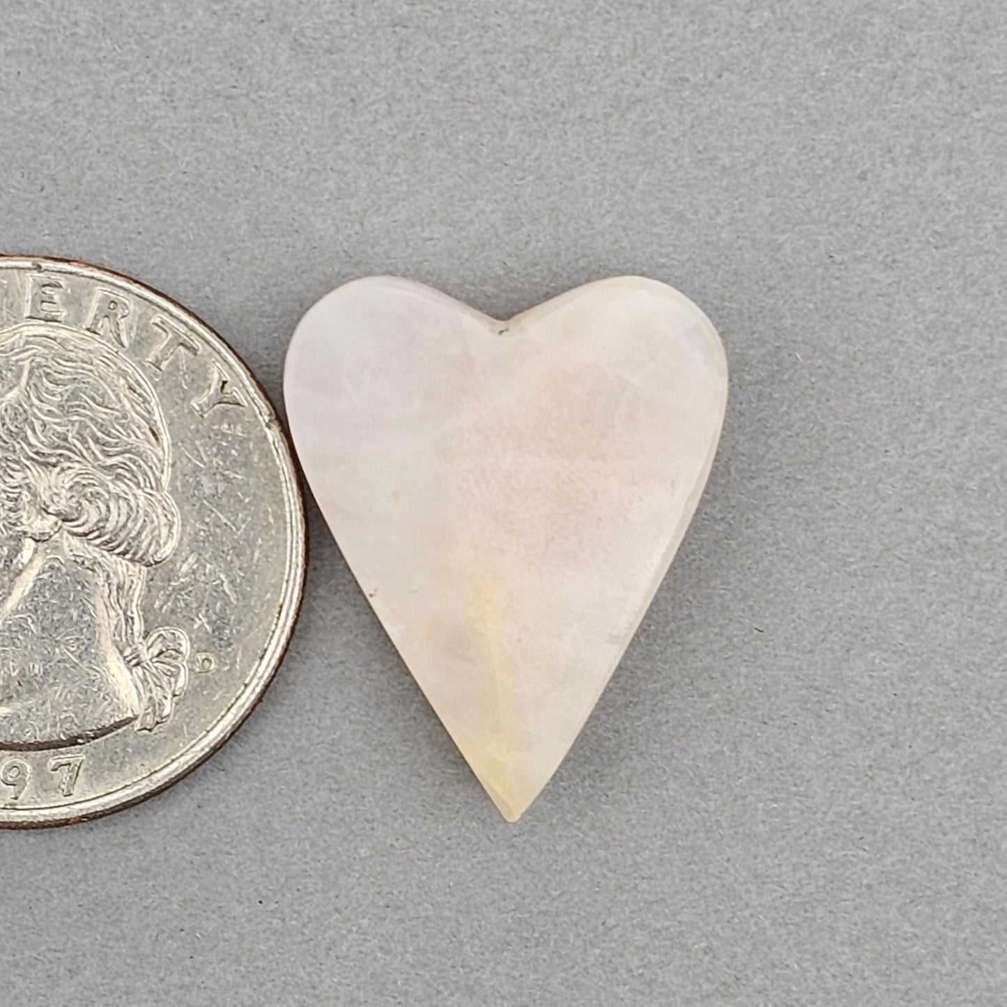 Rose Quartz Geometric Heart Cabochon