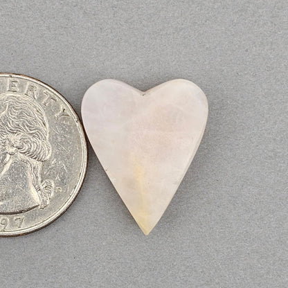 Rose Quartz Geometric Heart Cabochon