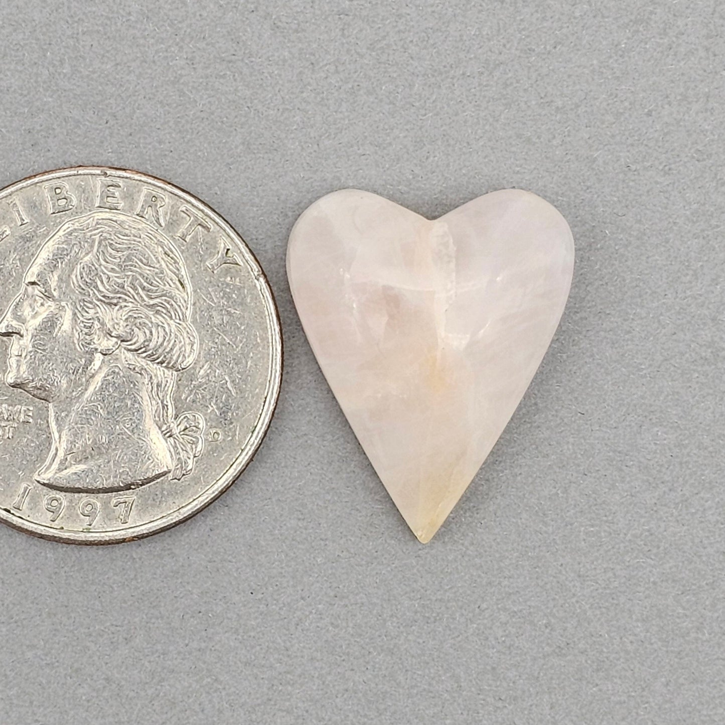 Rose Quartz Geometric Heart Cabochon