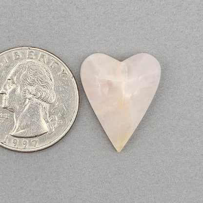 Rose Quartz Geometric Heart Cabochon