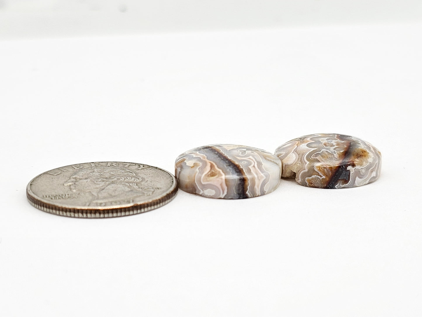 Mexican Crazy Lace Agate Pair Cabochons