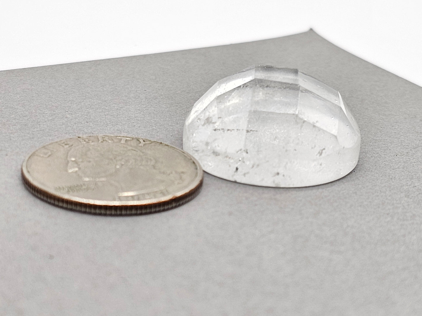 Quartz Faceted Cabochon | Artisan Cut Gemstone