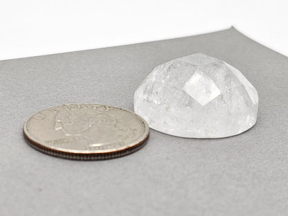 Quartz Faceted Cabochon | Artisan Cut Gemstone