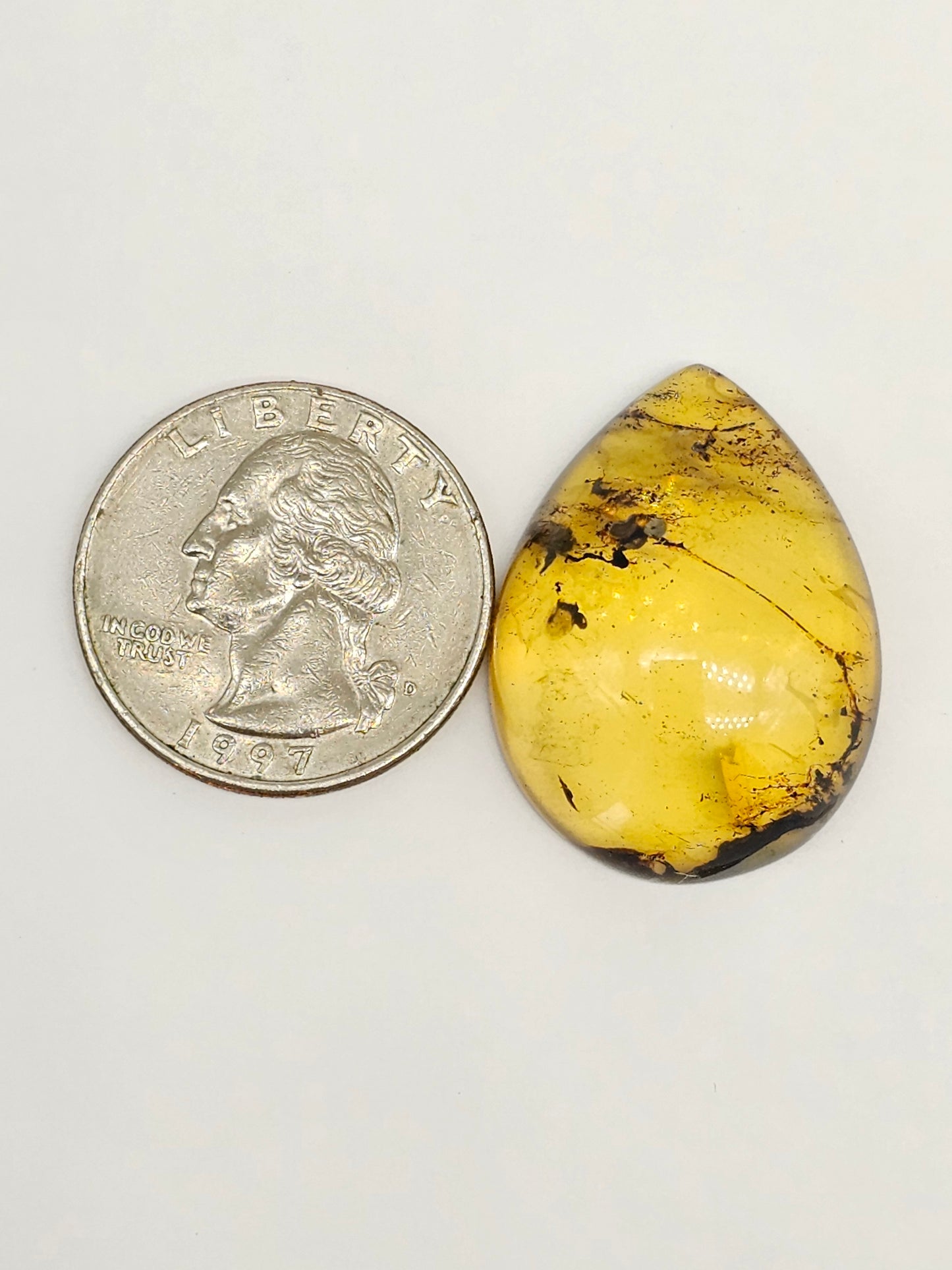 Amber cabochon | Artisan Cut Gemstone