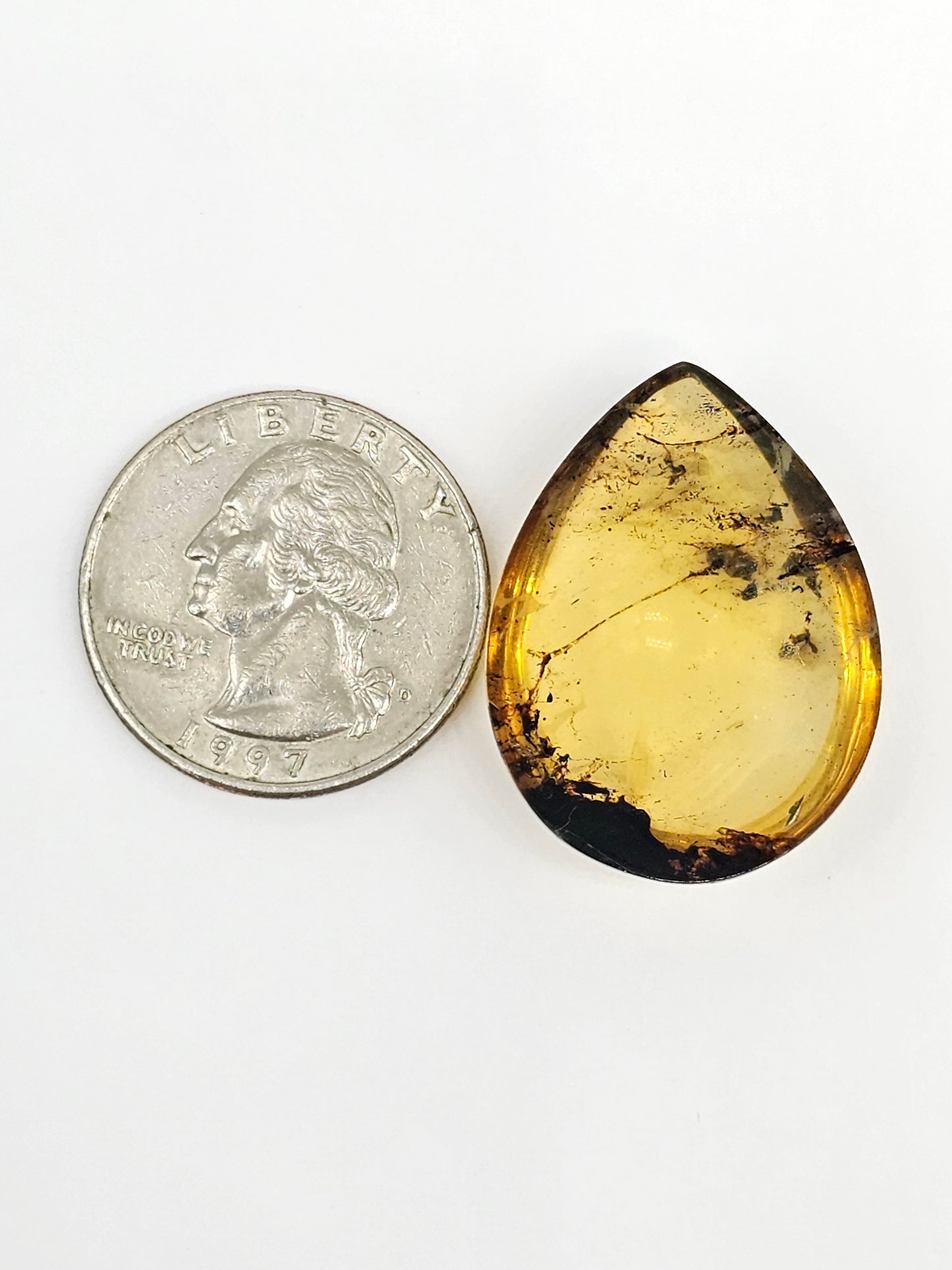 Amber cabochon | Artisan Cut Gemstone