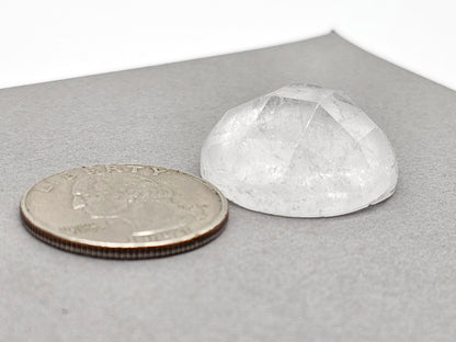 Quartz Faceted Cabochon | Artisan Cut Gemstone