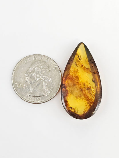 Amber cabochon | Artisan Cut Gemstone