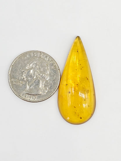 Amber cabochon | Artisan Cut Gemstone