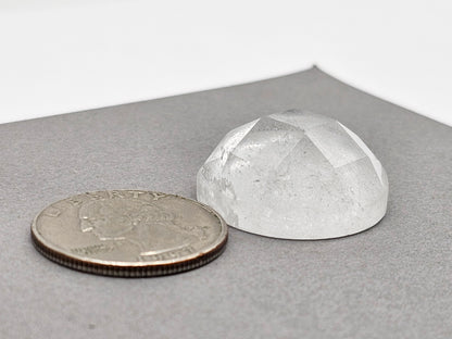 Quartz Faceted Cabochon | Artisan Cut Gemstone