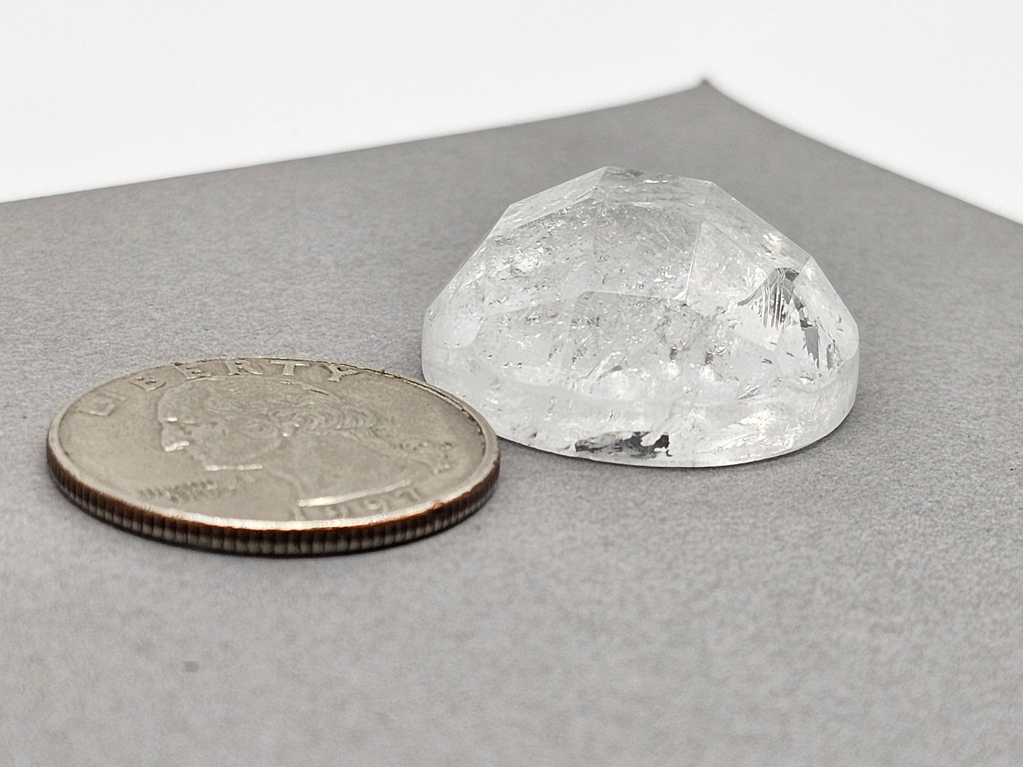 Quartz Faceted Cabochon | Artisan Cut Gemstone