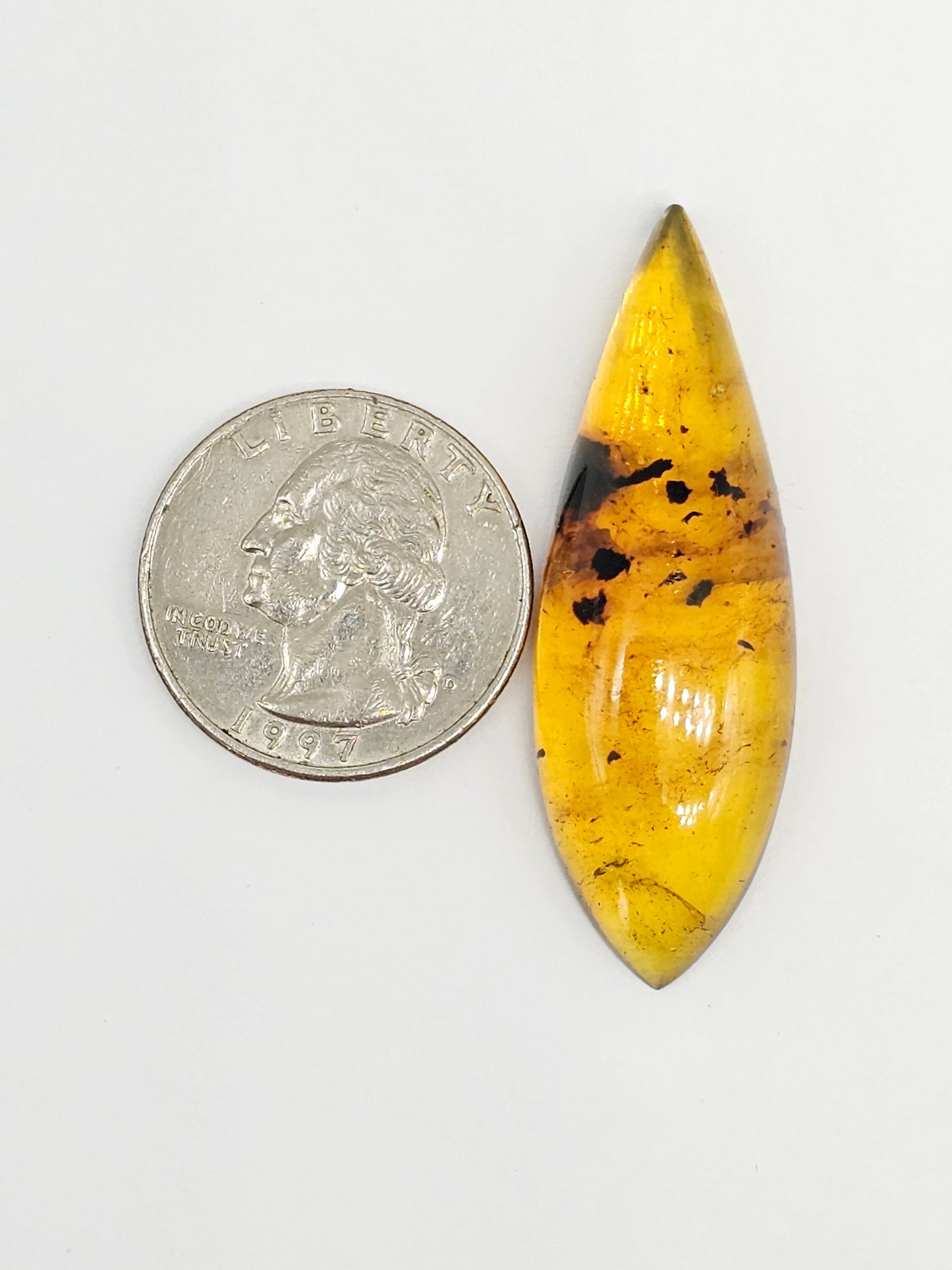 Amber cabochon | Artisan Cut Gemstone