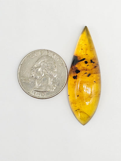Amber cabochon | Artisan Cut Gemstone