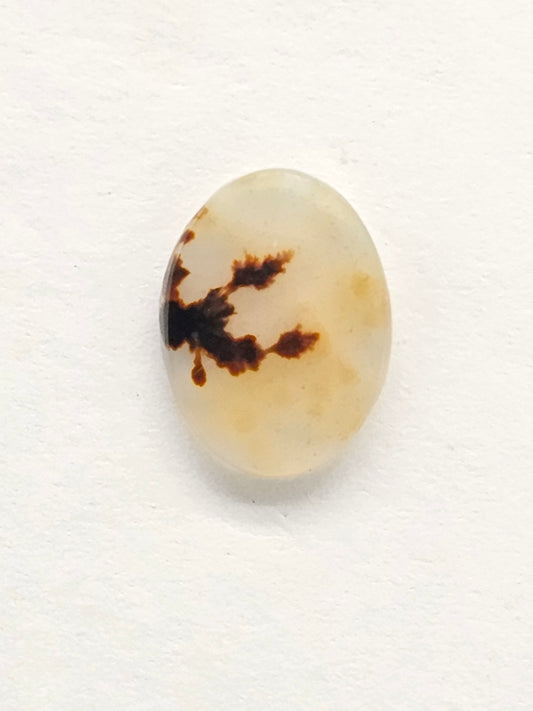 Scenic Dendritic Agate Cabochon – Natural Landscape Stone