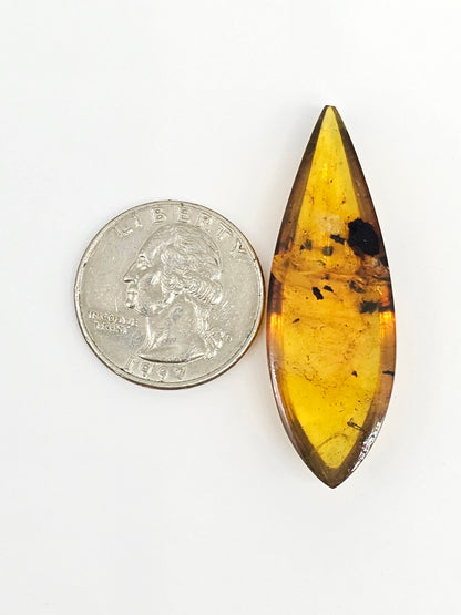 Amber cabochon | Artisan Cut Gemstone