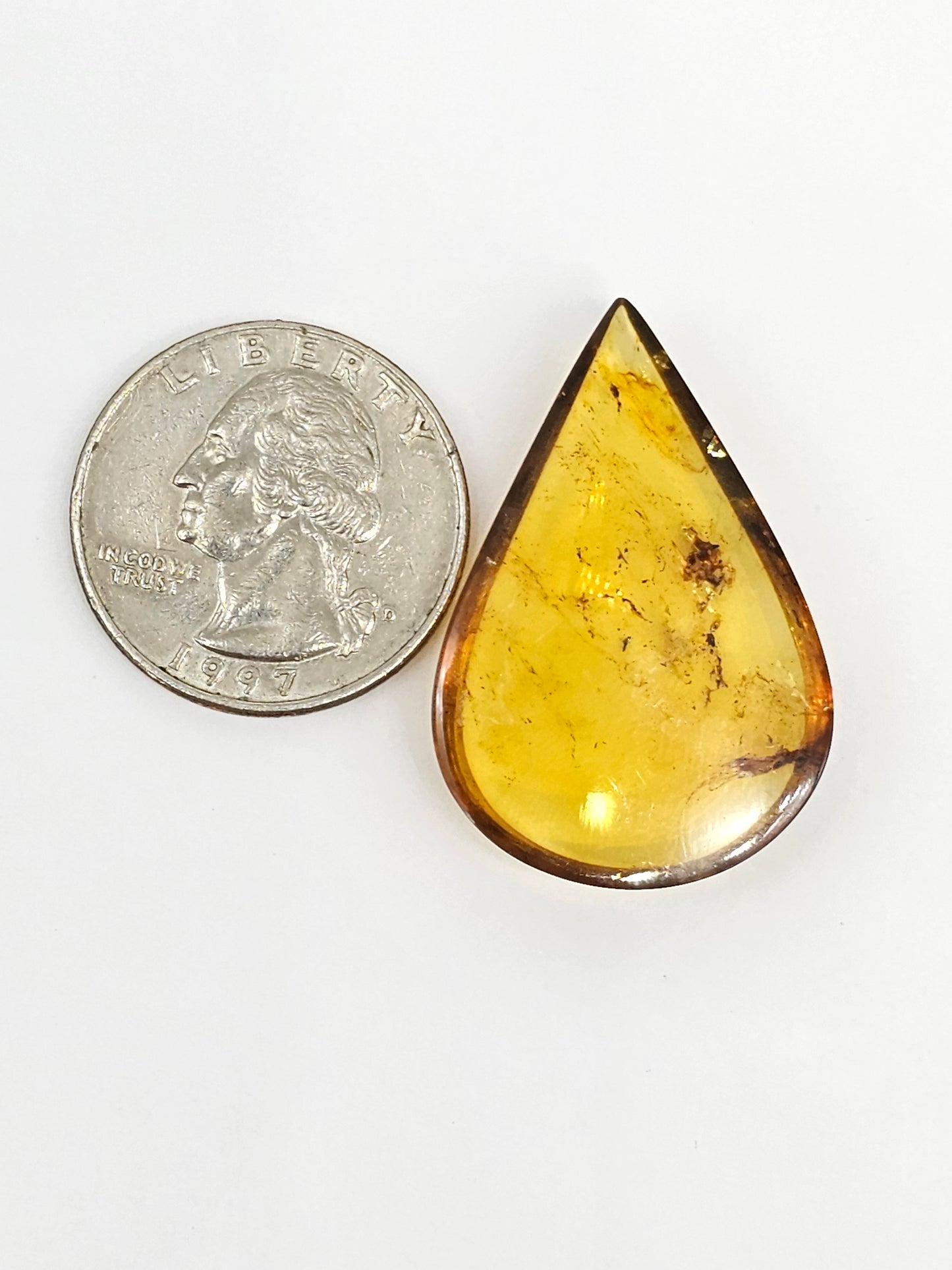 Amber cabochon | Artisan Cut Gemstone