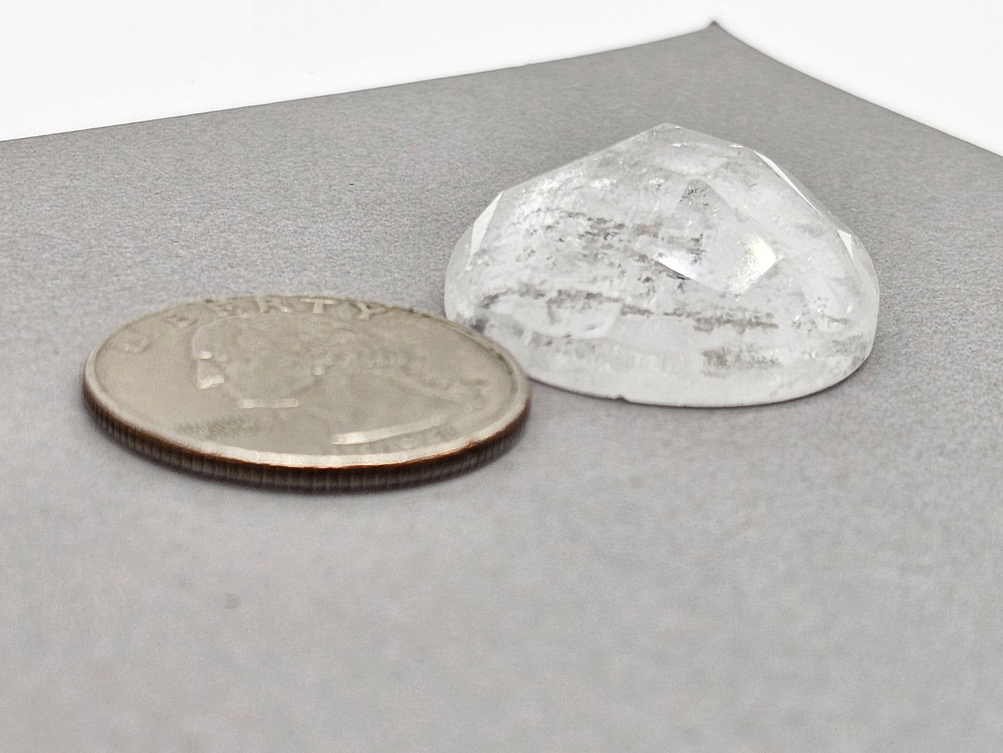 Quartz Faceted Cabochon | Artisan Cut Gemstone