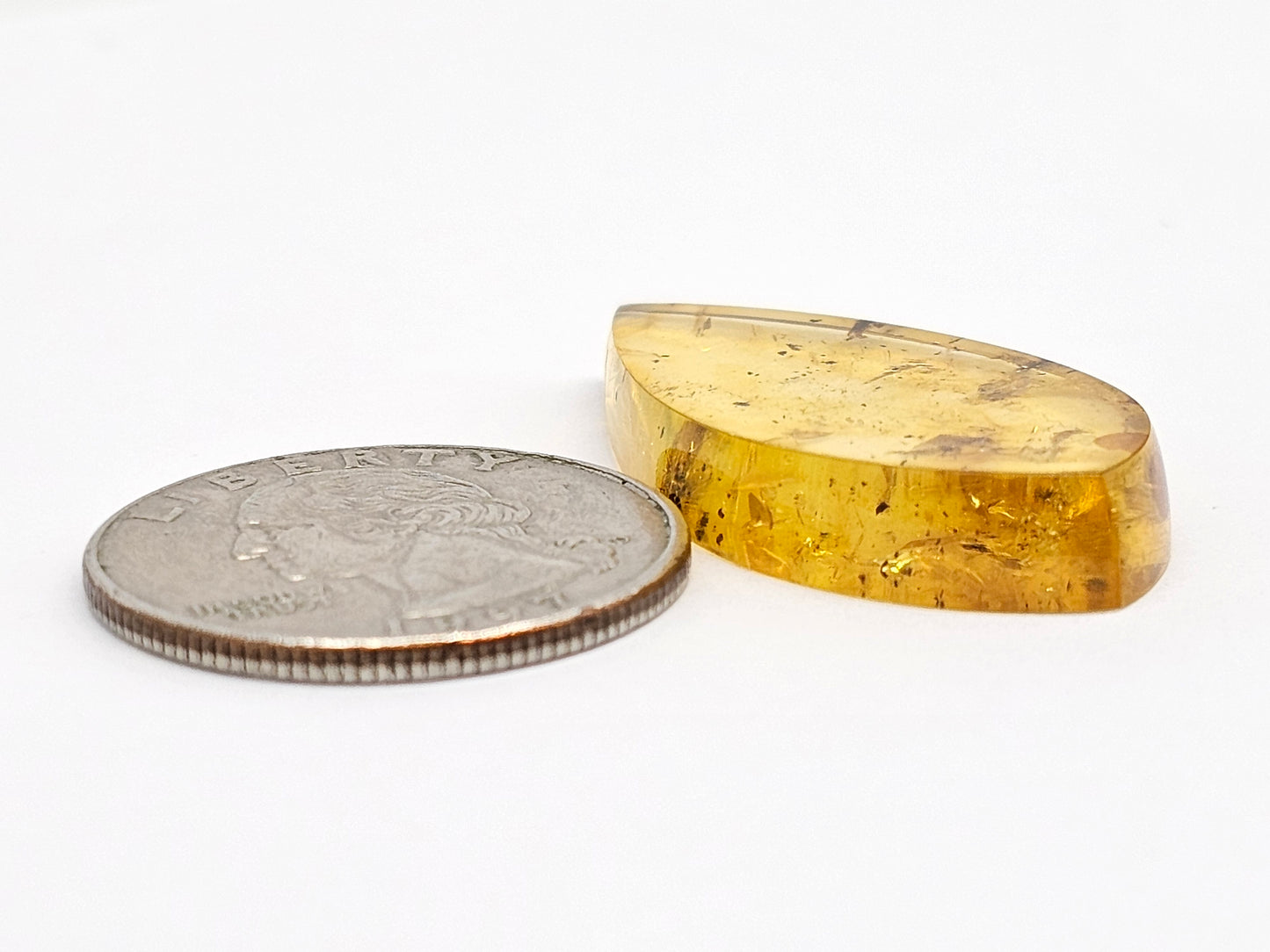 Amber cabochon | Artisan Cut Gemstone