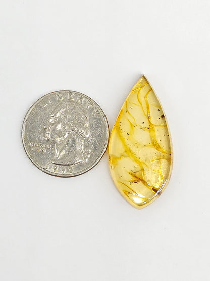Amber cabochon | Artisan Cut Gemstone
