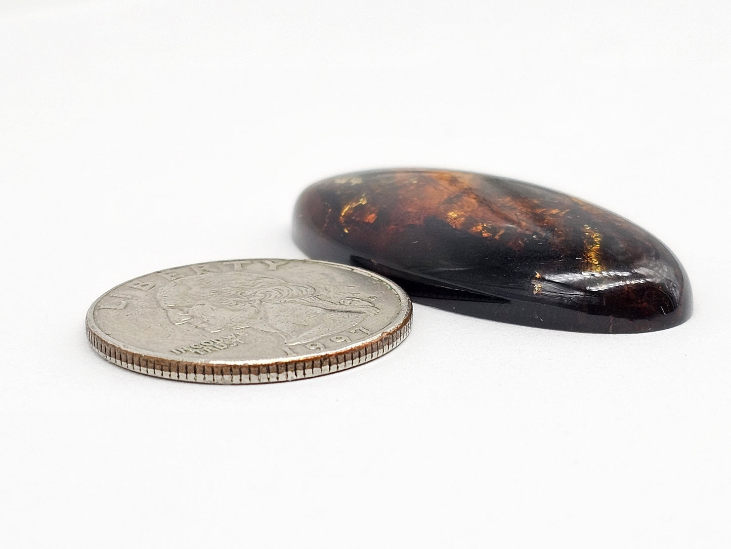 Amber cabochon | Artisan Cut Gemstone