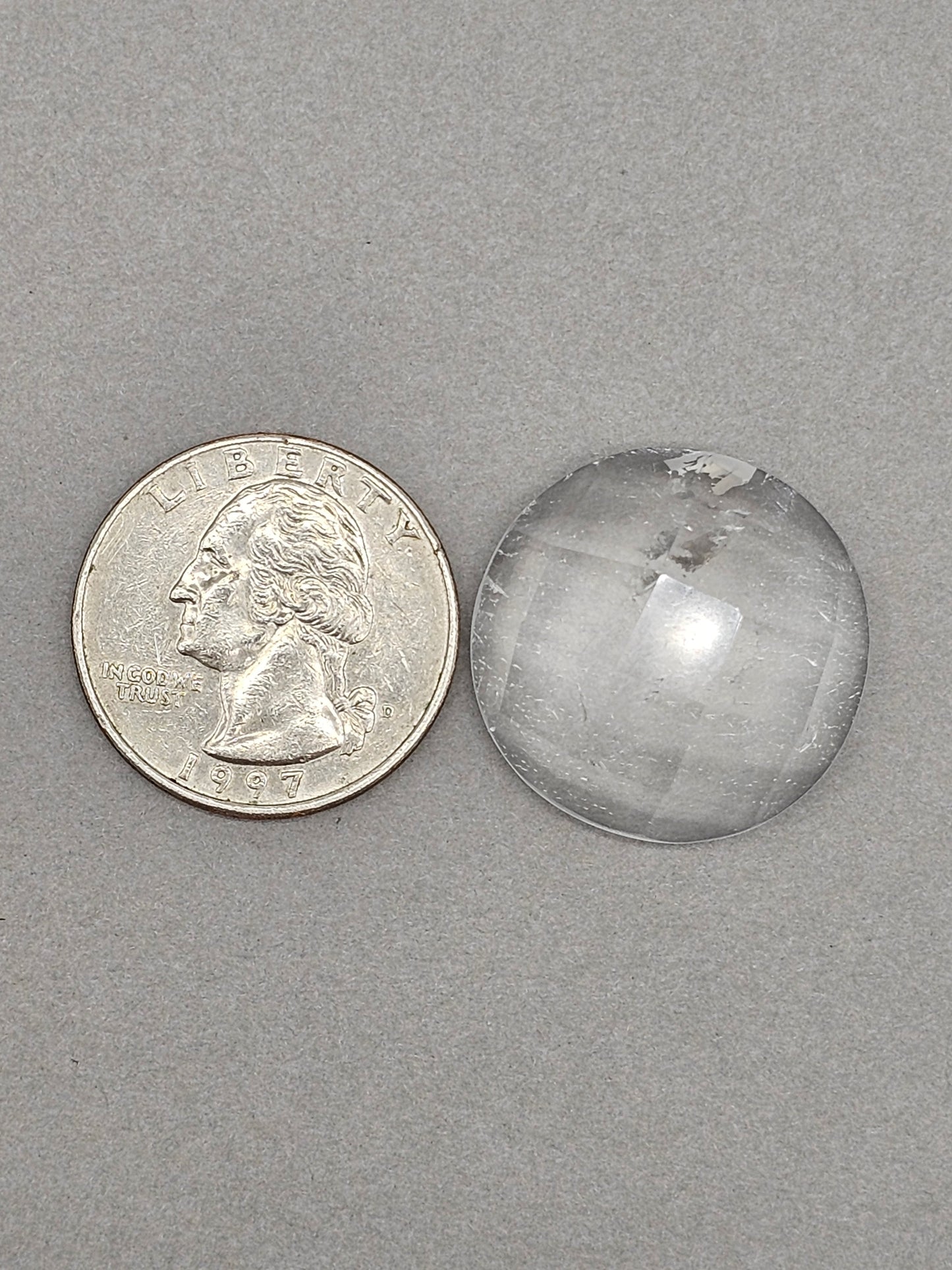Quartz Faceted Cabochon | Artisan Cut Gemstone
