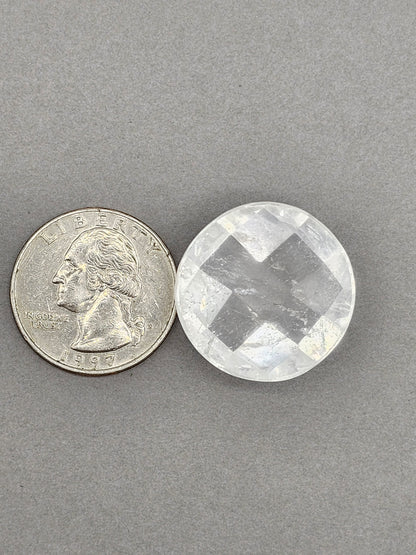 Quartz Faceted Cabochon | Artisan Cut Gemstone