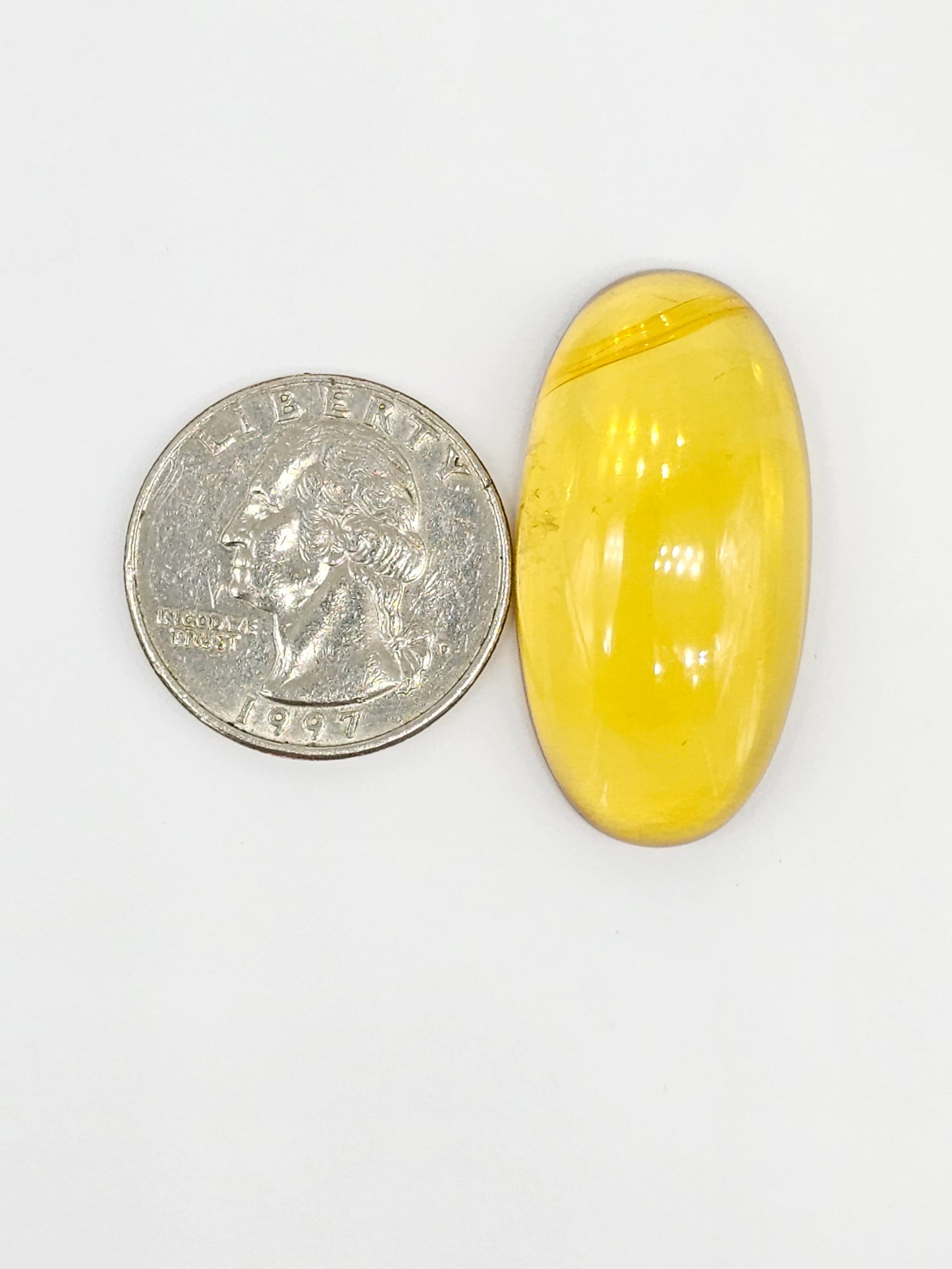 Amber cabochon | Artisan Cut Gemstone