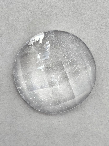 Quartz Faceted Cabochon | Artisan Cut Gemstone