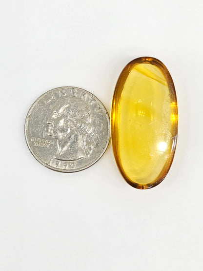 Amber cabochon | Artisan Cut Gemstone