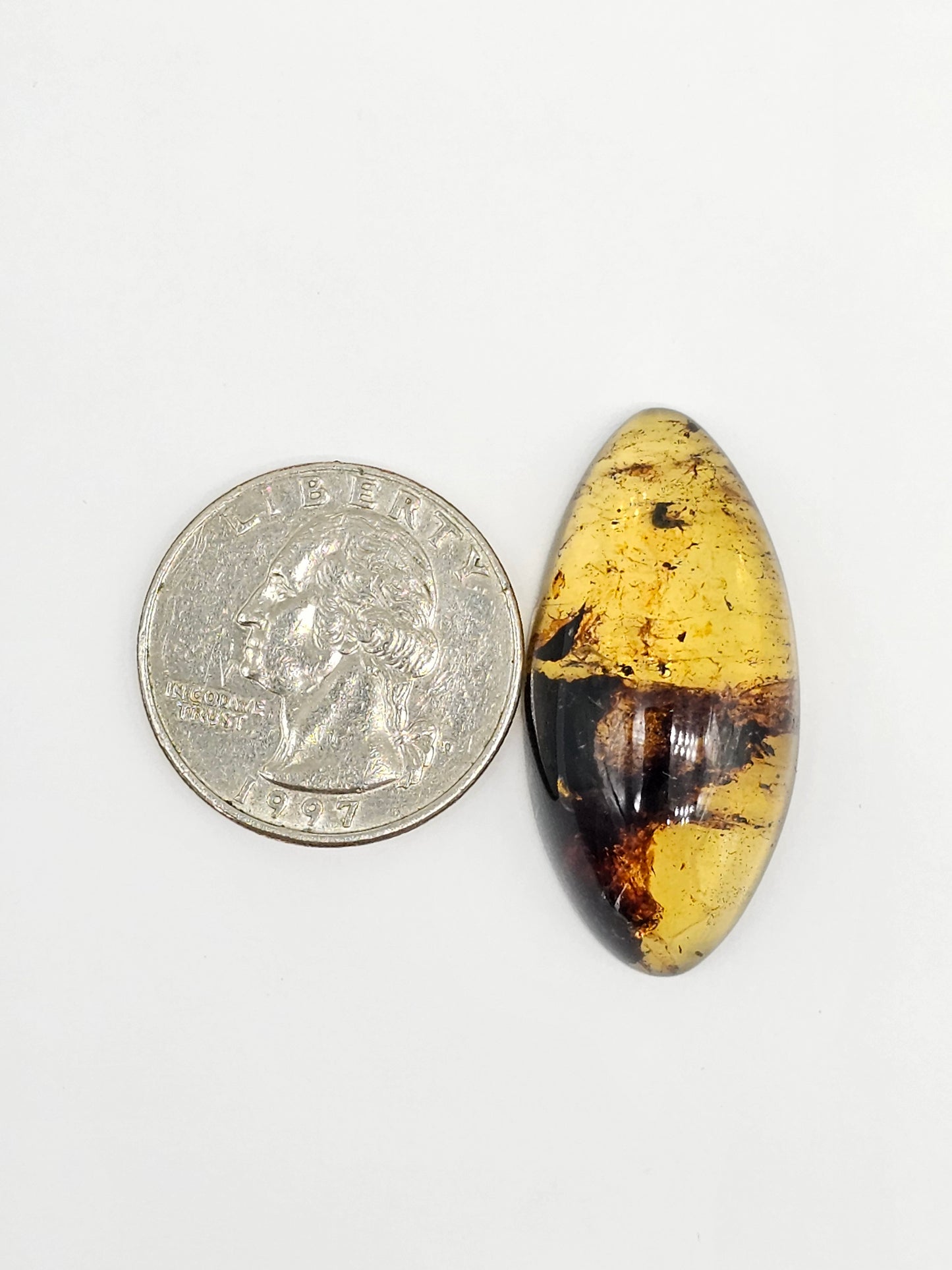 Amber cabochon | Artisan Cut Gemstone