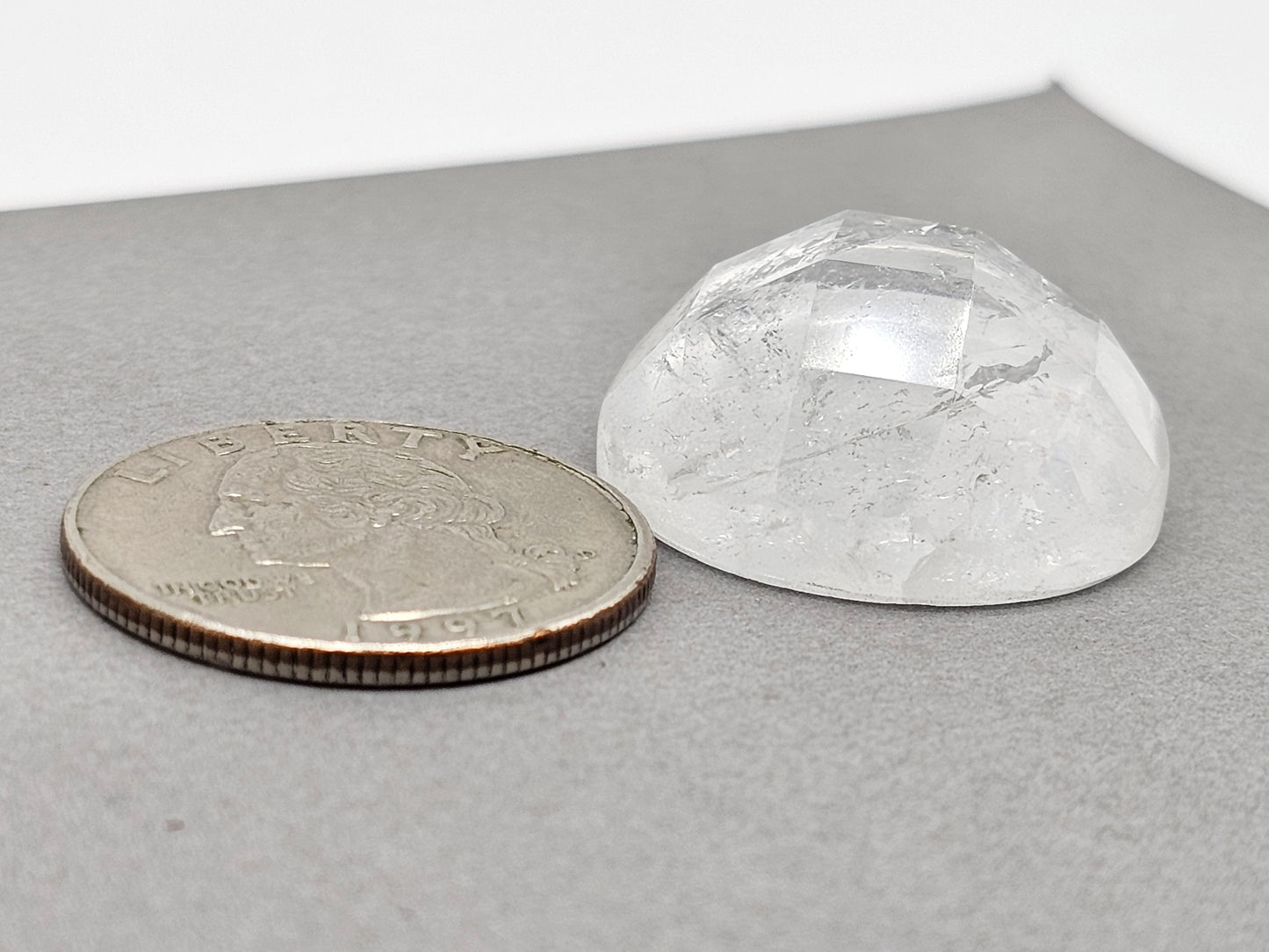 Quartz Faceted Cabochon | Artisan Cut Gemstone