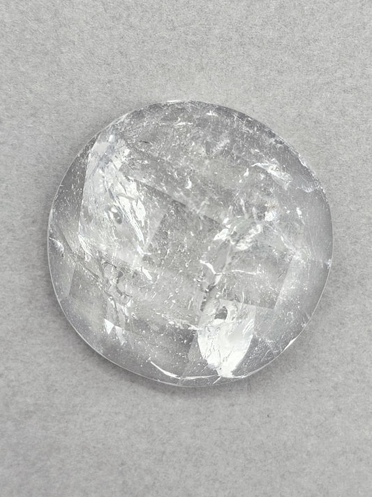 Quartz Faceted Cabochon | Artisan Cut Gemstone