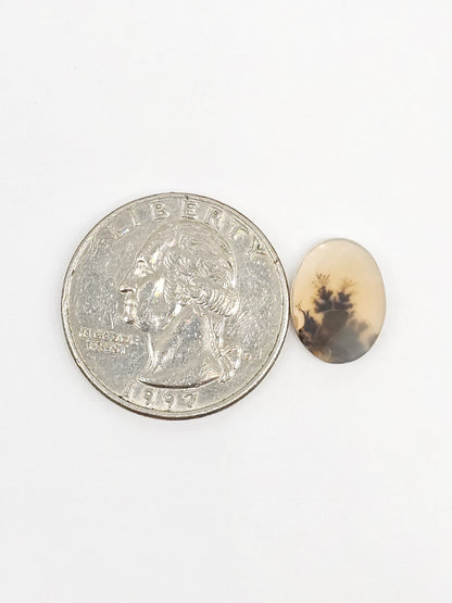 Scenic Dendritic Agate Cabochon – Natural Landscape Stone