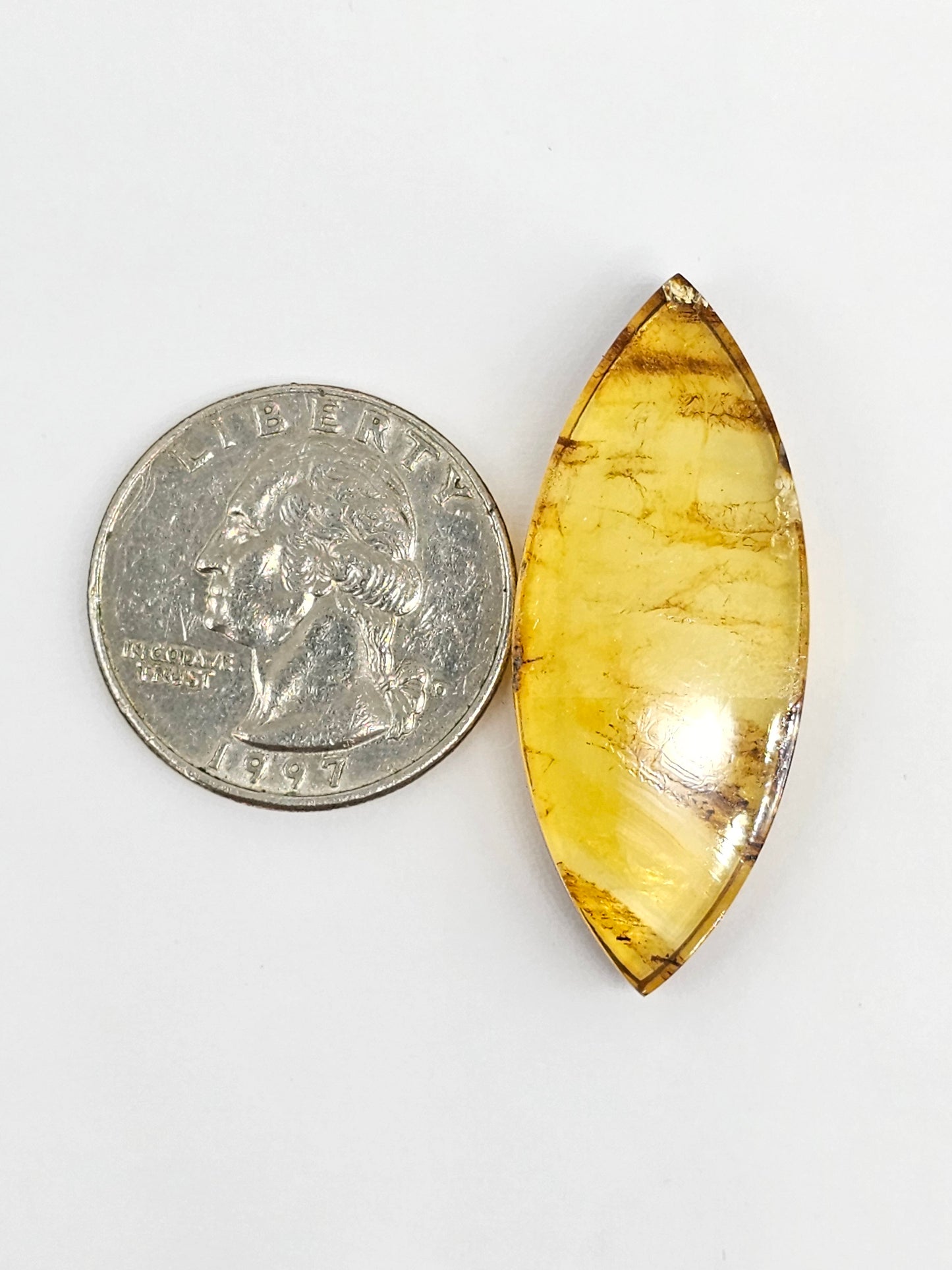 Amber cabochon | Artisan Cut Gemstone