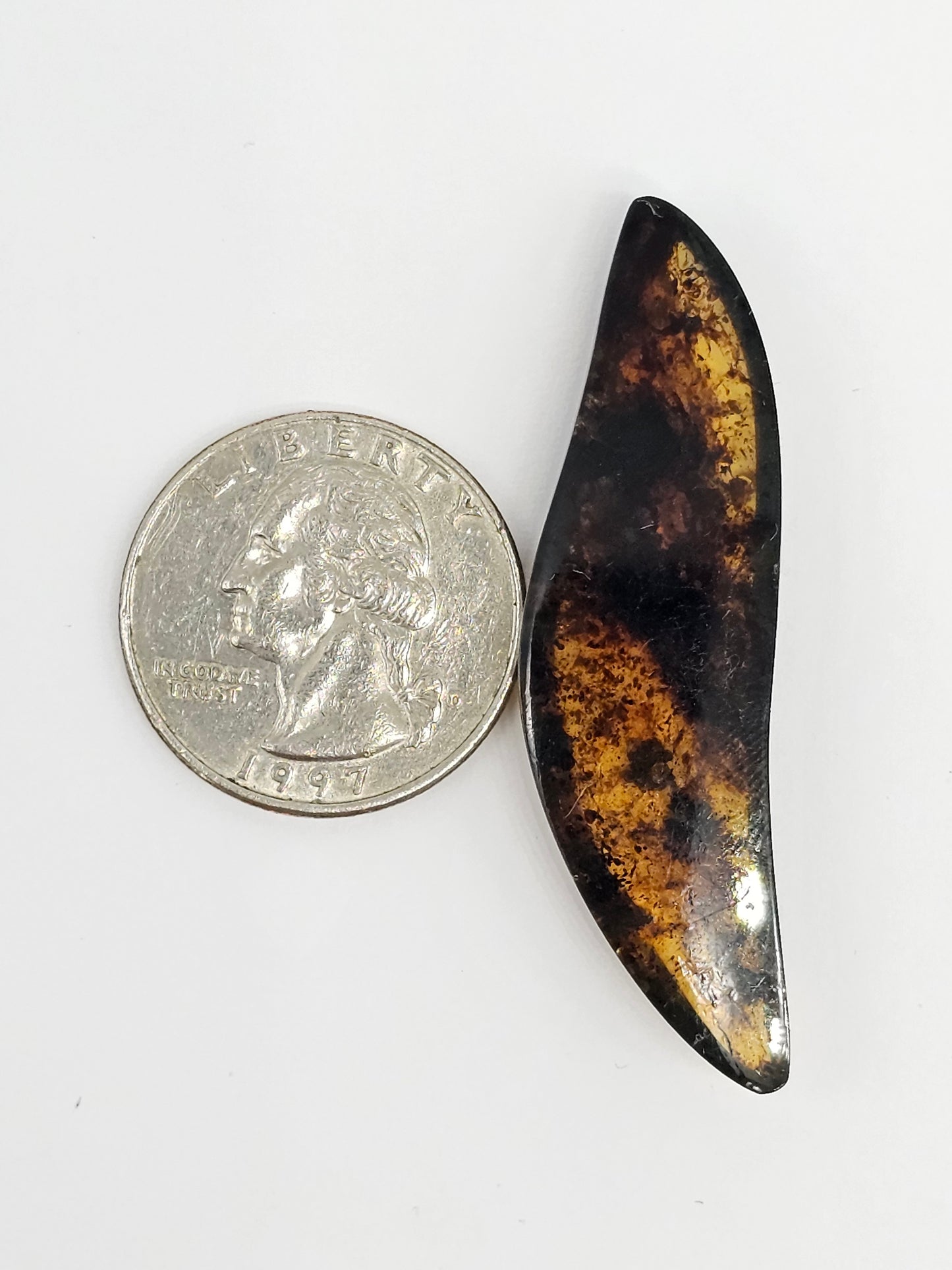 Amber cabochon | Artisan Cut Gemstone