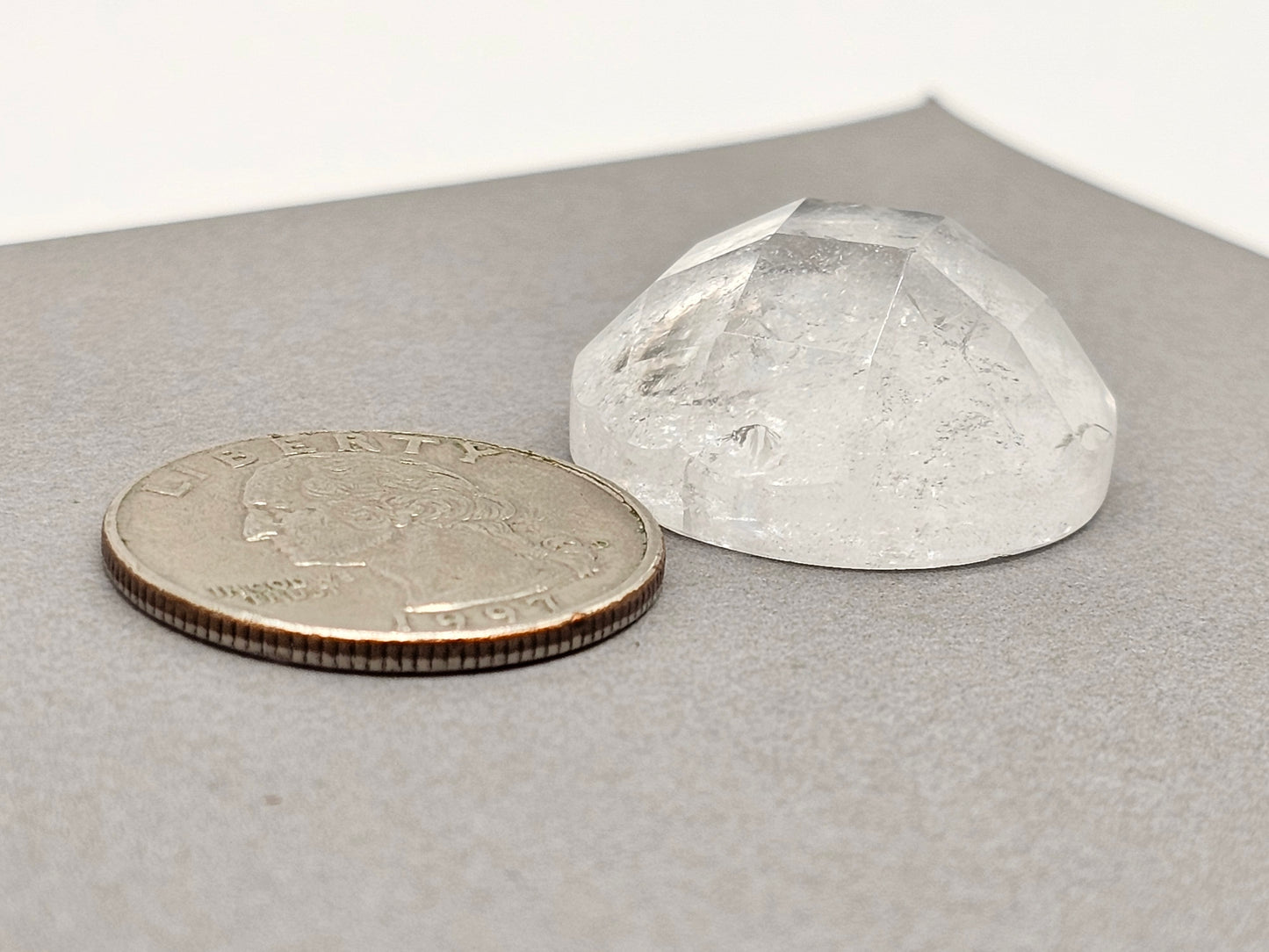 Quartz Faceted Cabochon | Artisan Cut Gemstone