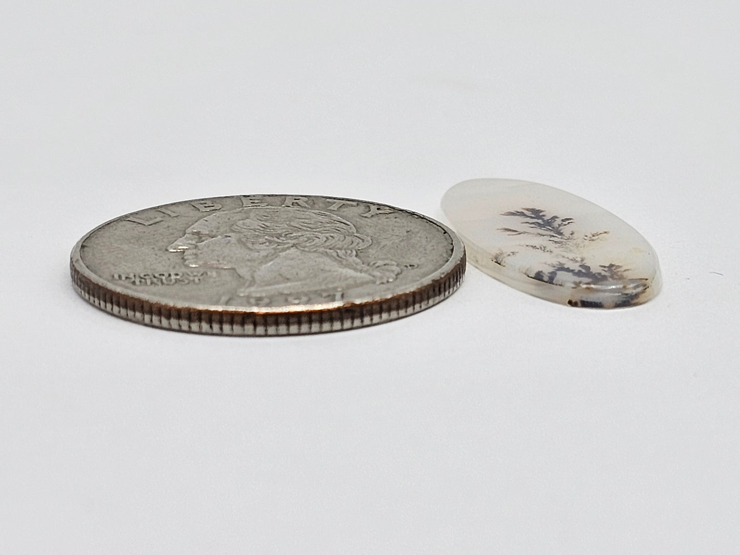Scenic Dendritic Agate Cabochon – Natural Landscape Stone