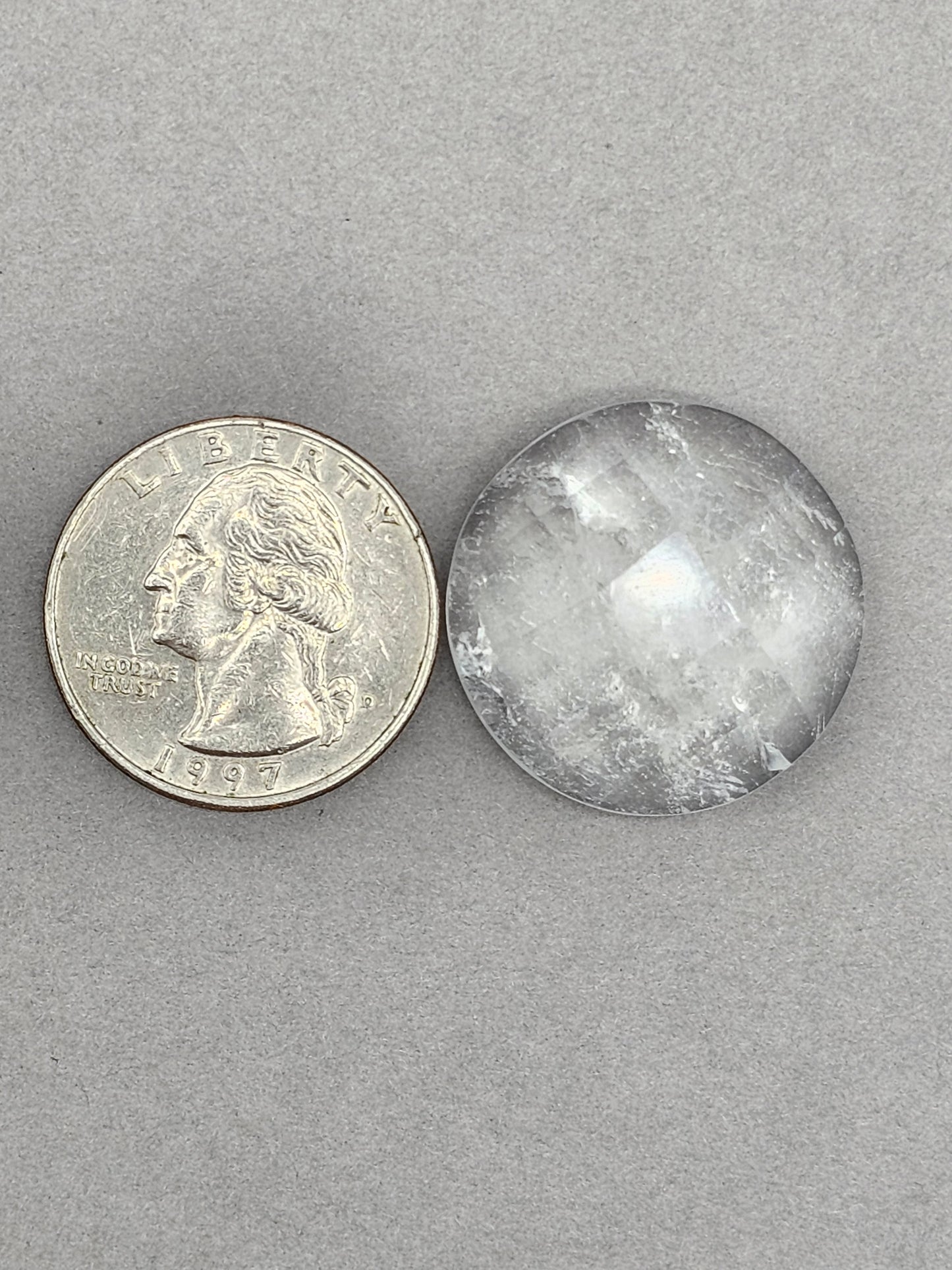 Quartz Faceted Cabochon | Artisan Cut Gemstone