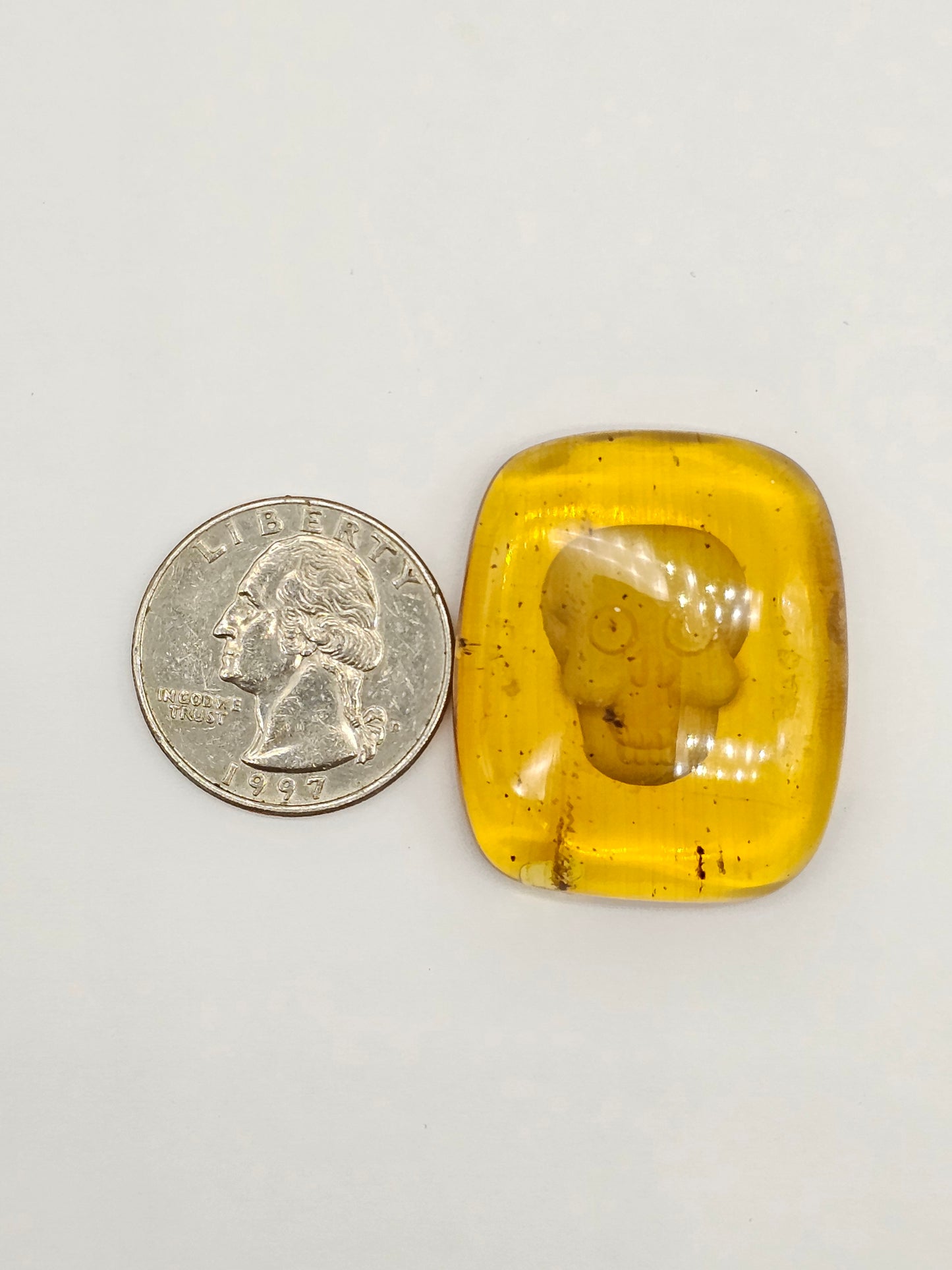 Amber Intaglio Cabochon | Hand-Carved Natural Amber