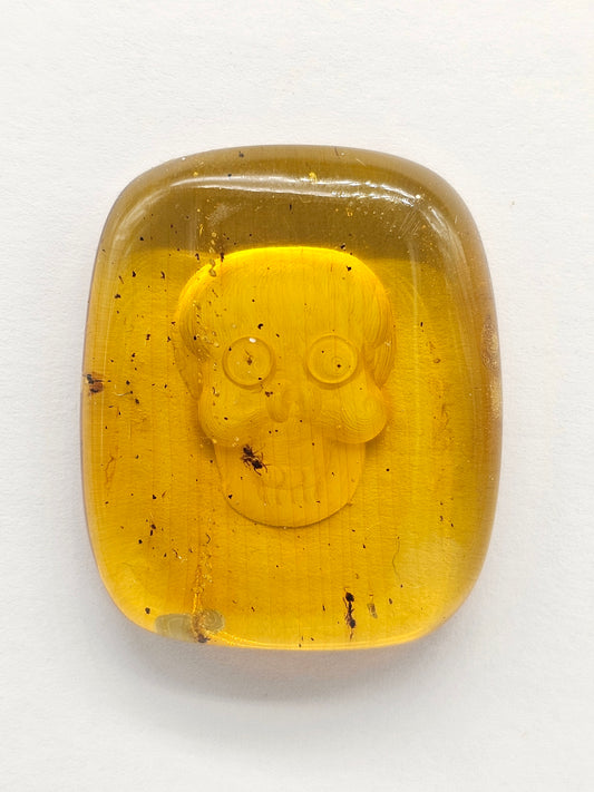 Amber Intaglio Cabochon | Hand-Carved Natural Amber