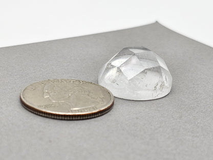 Quartz Faceted Cabochon | Artisan Cut Gemstone