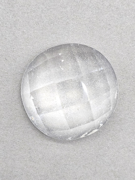 Quartz Faceted Cabochon | Artisan Cut Gemstone